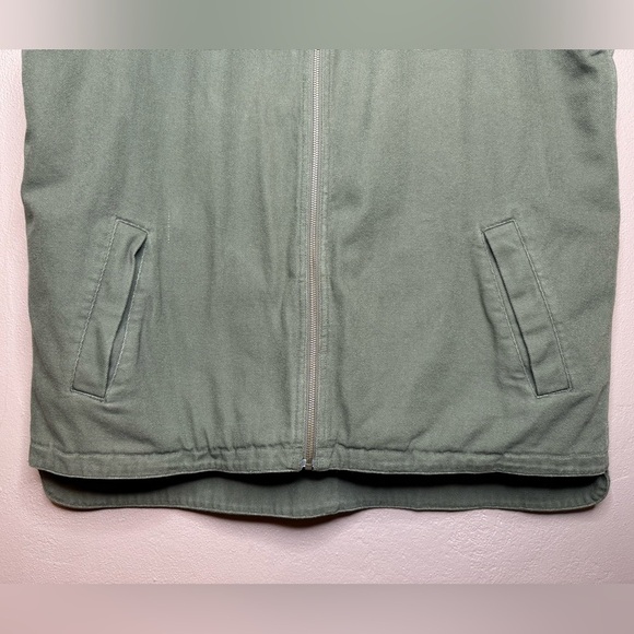 Vintage Duluth Trading Co Men's Green Zip Up Utility Vest Sherpa Lining XL Tall - Picture 9 of 16